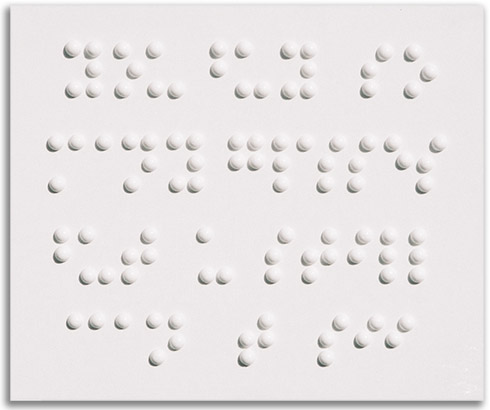 Braille glasses artwork entitled Braille glasses