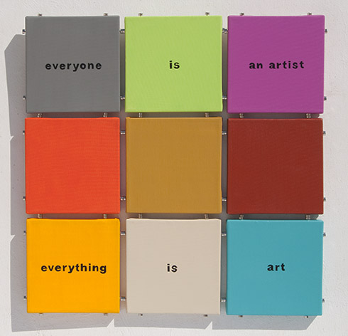 artwork entitled Everthing is art, everyone is an artist